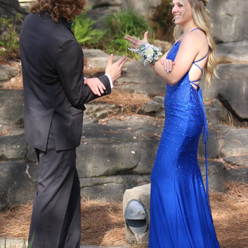 Royal Blue Prom Dress Size 4 by Faviana Mermaid Style